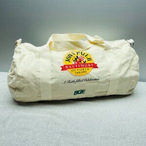 NWOT Vintage 1995 Duffle Bag, Pope John Paul II Baltimore Visit, 18" L (1of 2)